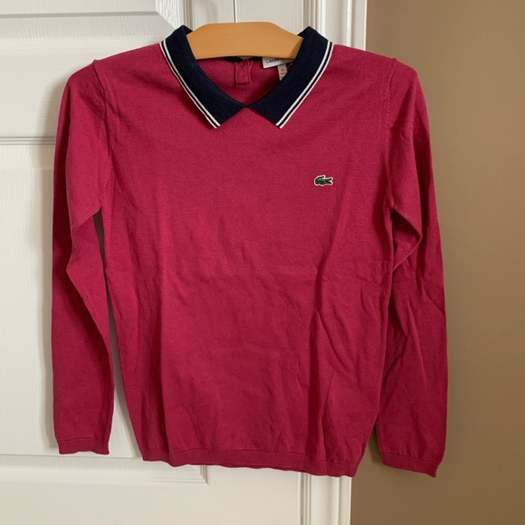 Pink/Navy Blue Lacoste Sweater - Picture 1 of 5